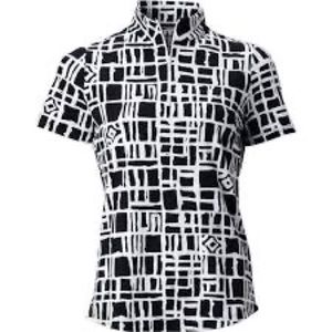 🆕 IBKUL Golf Out Of The Box Black Short Sleeve Mock Neck Graphic Tee Sports XS